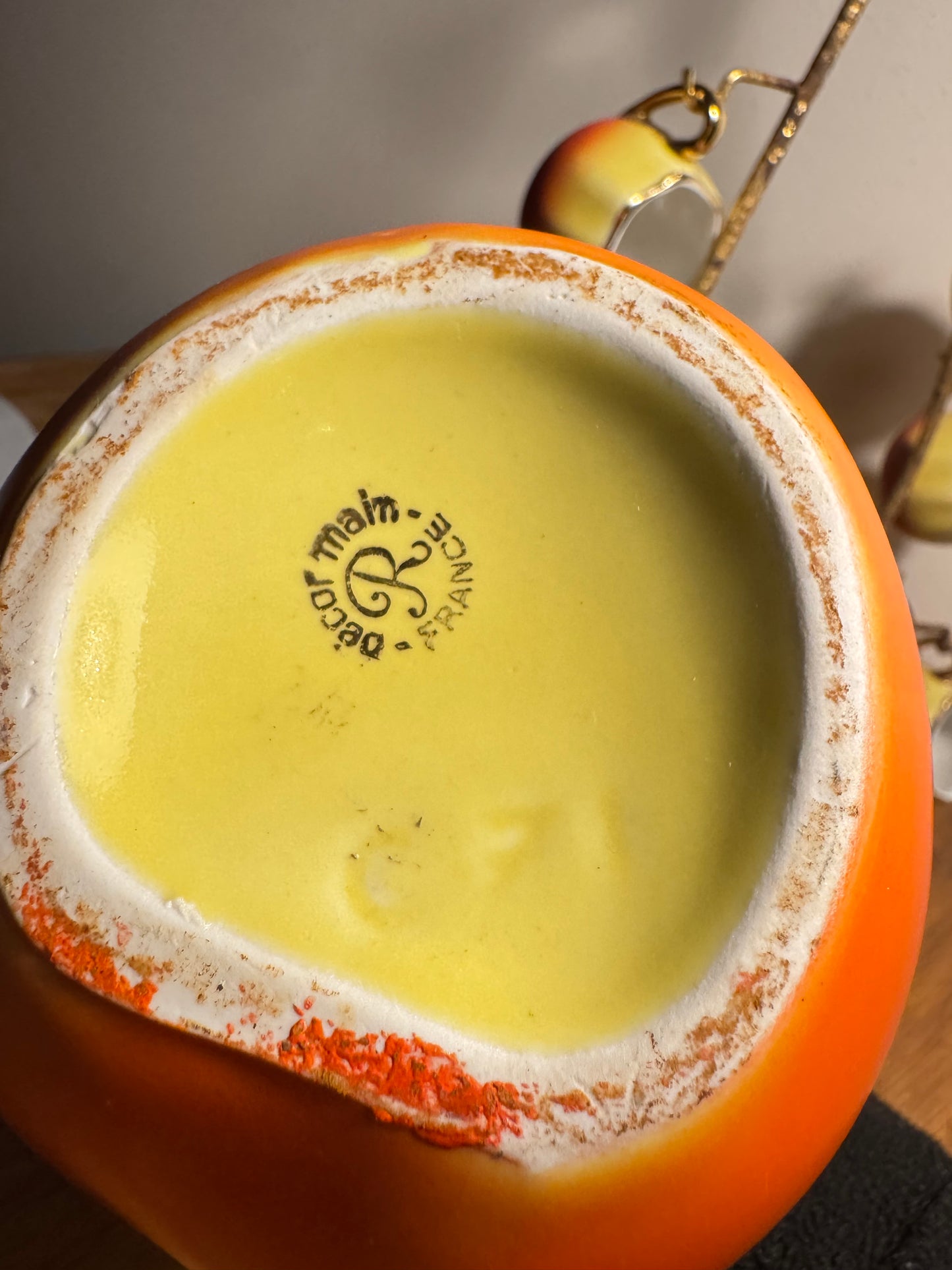 French Pear Liqueur Decanter Set with Stand & Cup Holder | Vintage Retro Quirky Barware |