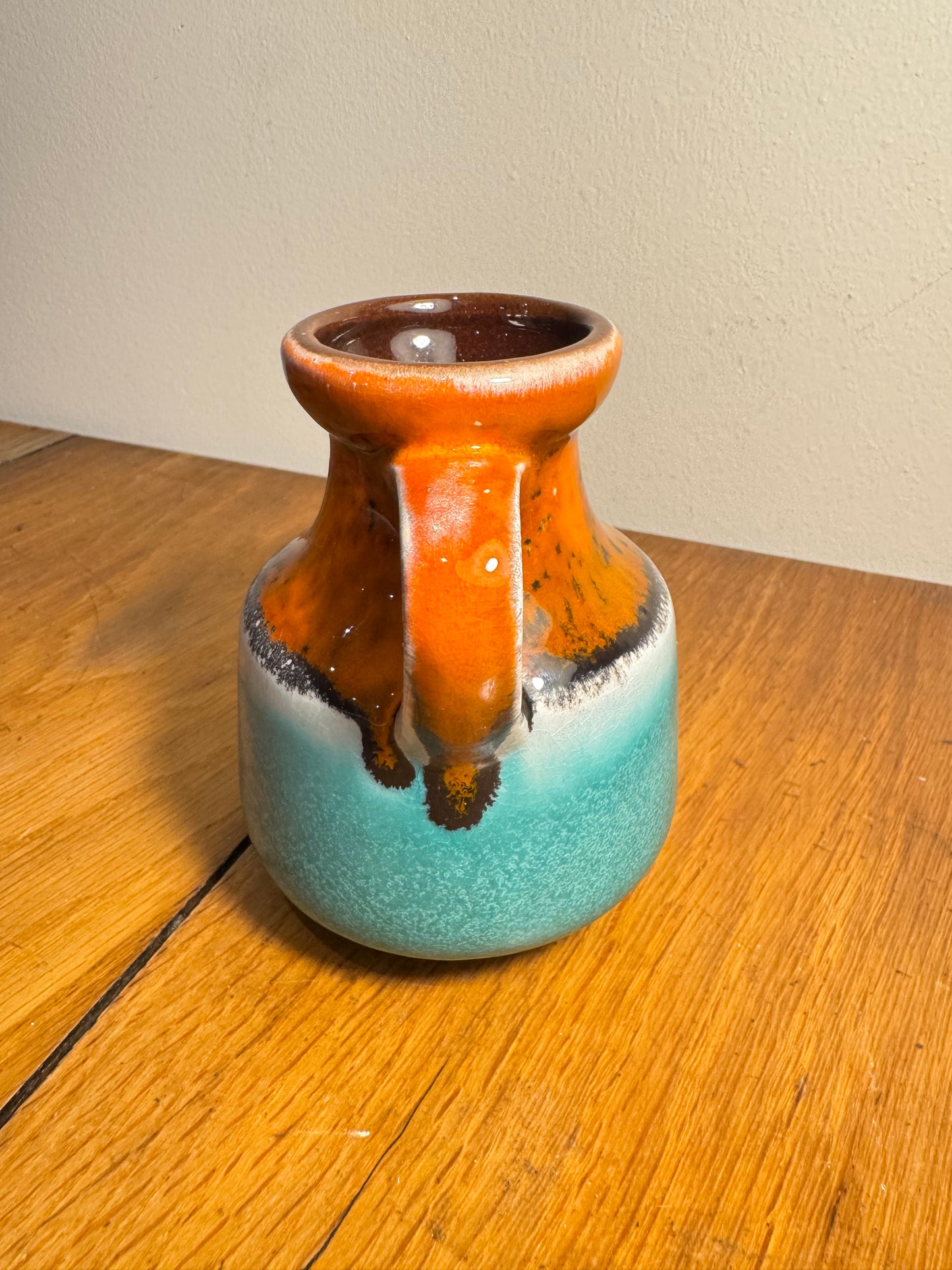 Carstens Miniature Studio Pottery Jug Vase | West German Pottery | Drip Glaze | Vintage Retro | Homeware | Home decor |