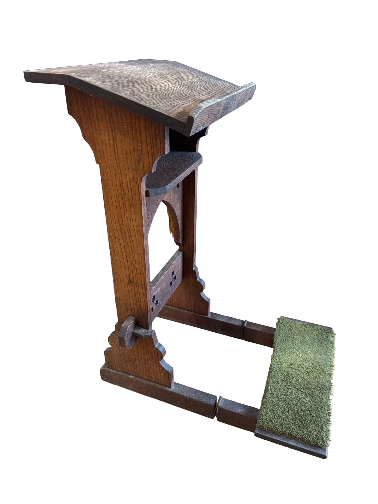 Antique Oak Church Lectern | Prayer Kneeler/Prie-Dieu |
