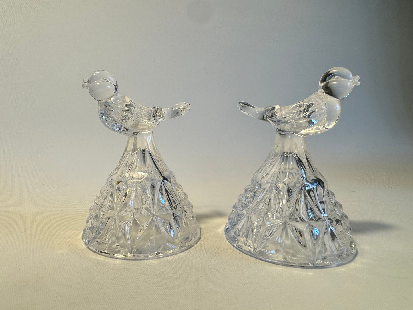 Hofbauer Crystal Byrdes Candle Holders | Lead Crystal | Birds | West Germany | Vintage  Retro Decor|