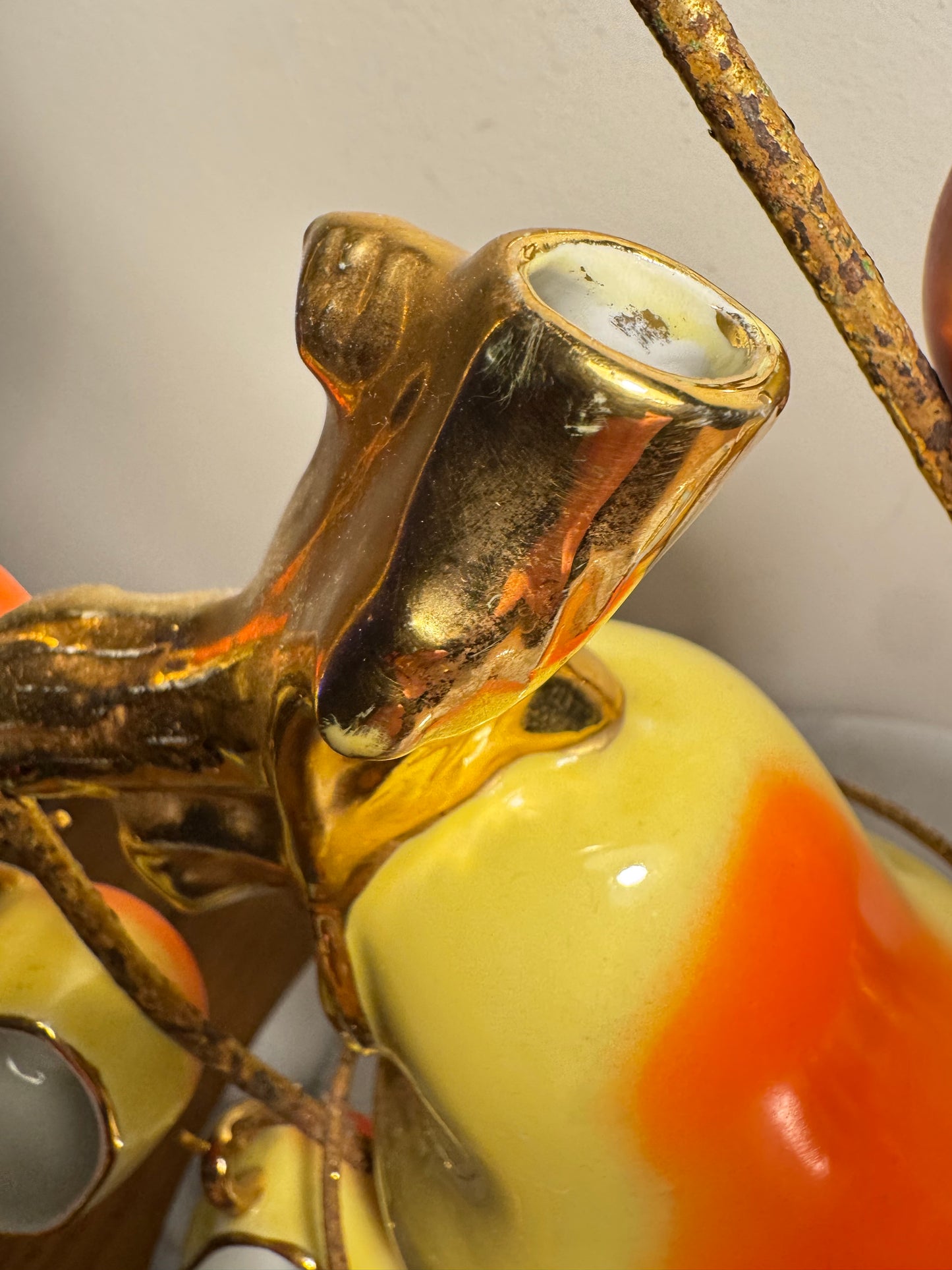 French Pear Liqueur Decanter Set with Stand & Cup Holder | Vintage Retro Quirky Barware |