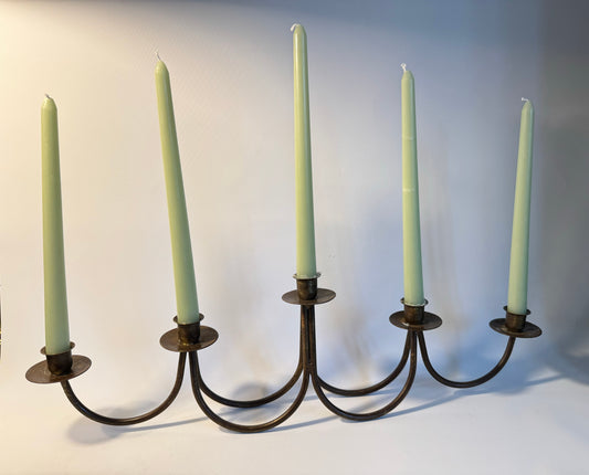 Metal Candelabra Candlestick Holder | Mid Century MCM | Vintage Retro | Homeware Decor |
