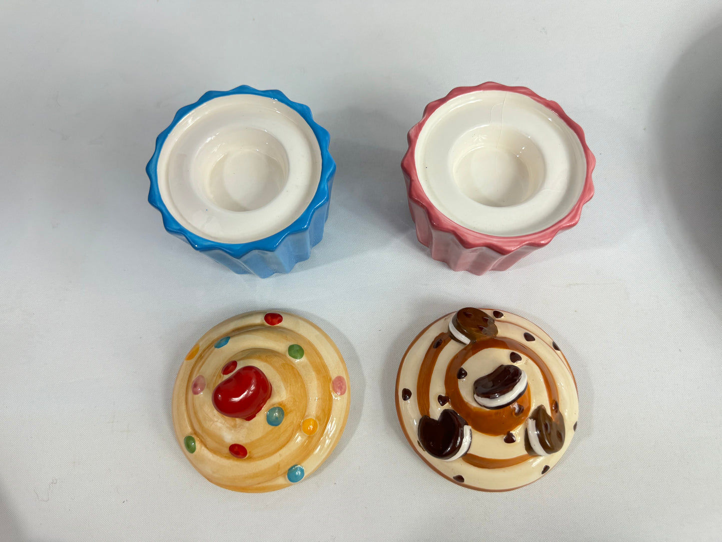 Cupcake Tealight Candle Holders | Set of 2 | Vintage Retro | Cute Kitsch Quirky |