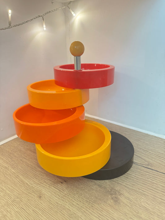1970s EMSA Party Snack Tower | Swivel Appetiser Tray | Made in West Germany | Vintage Retro |