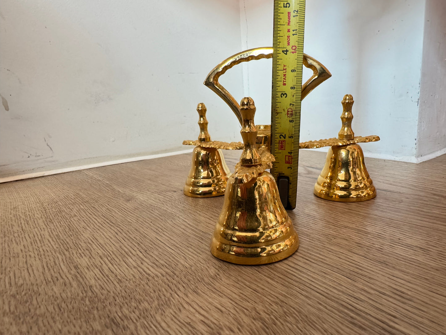 Triple Communion Altar Bell | Church Sanctuary Bell | Gold Tone | Catholic Religious Holy |