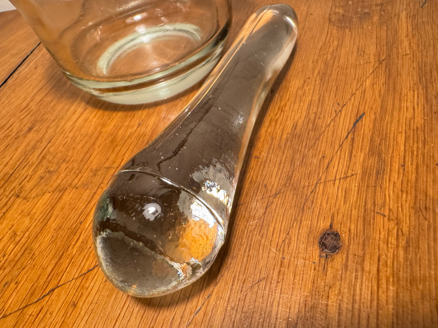 Glass Mortar & Pestle | Vintage Retro | Unique Quirky |