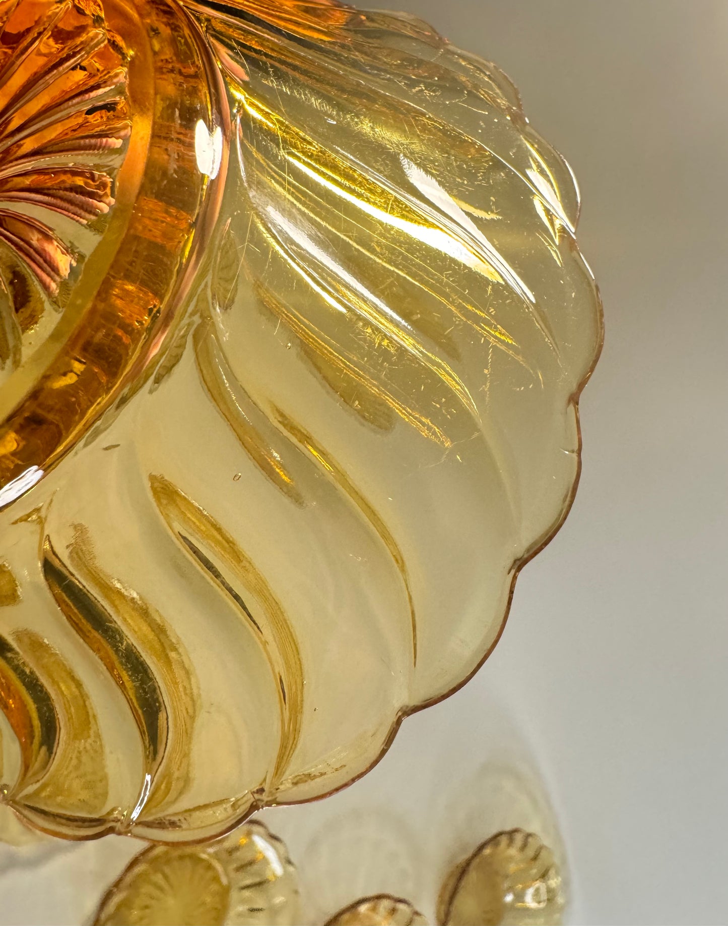 Glass Dessert Bowl Set. Bagley England. Vintage Depression Glass.