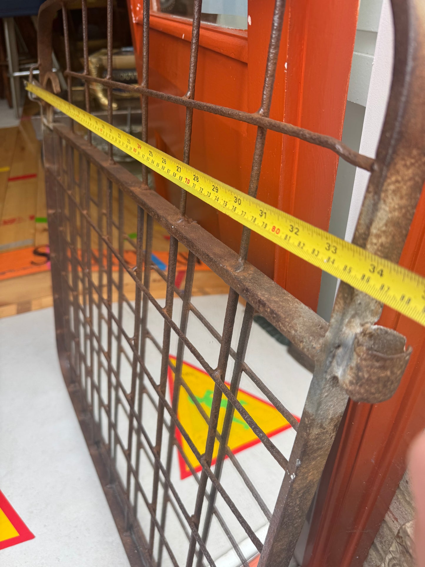 Industrial Iron Gate Mirror | Urban Homeware Decor | Unique Statement Piece | Restored by Hand |