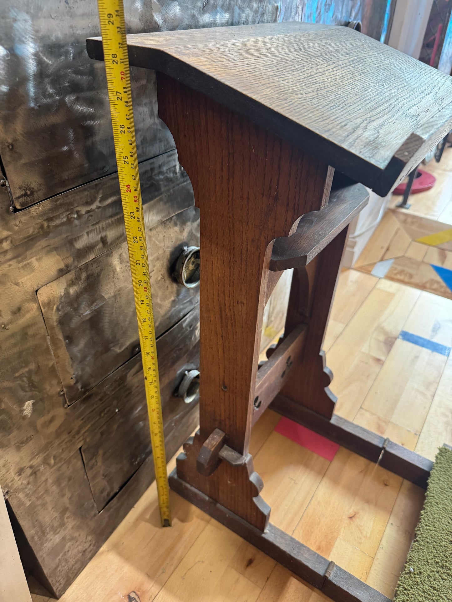 Antique Oak Church Lectern | Prayer Kneeler/Prie-Dieu |