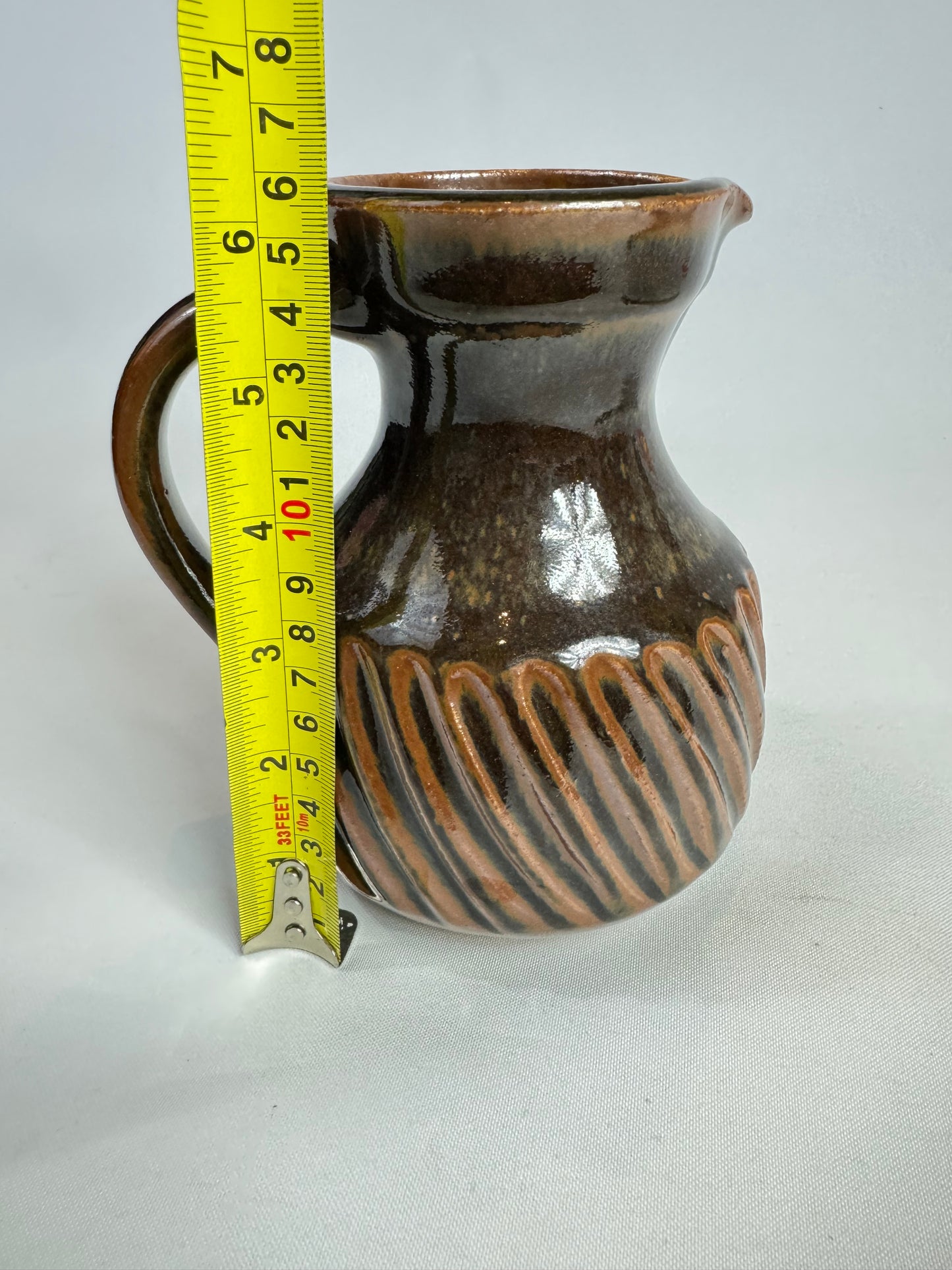 Small Brown Ceramic Jug | Studio Pottery | The Friars Aylesford | Vintage Retro | Made in England |