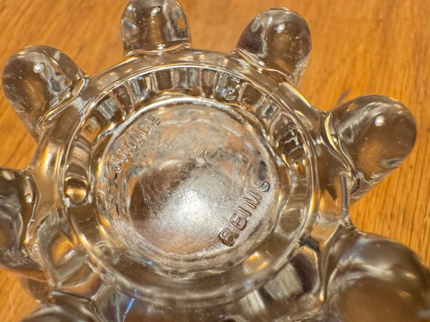 Reims Glass Small Bubble Candle Holders | Vintage Retro Decor Homeware |