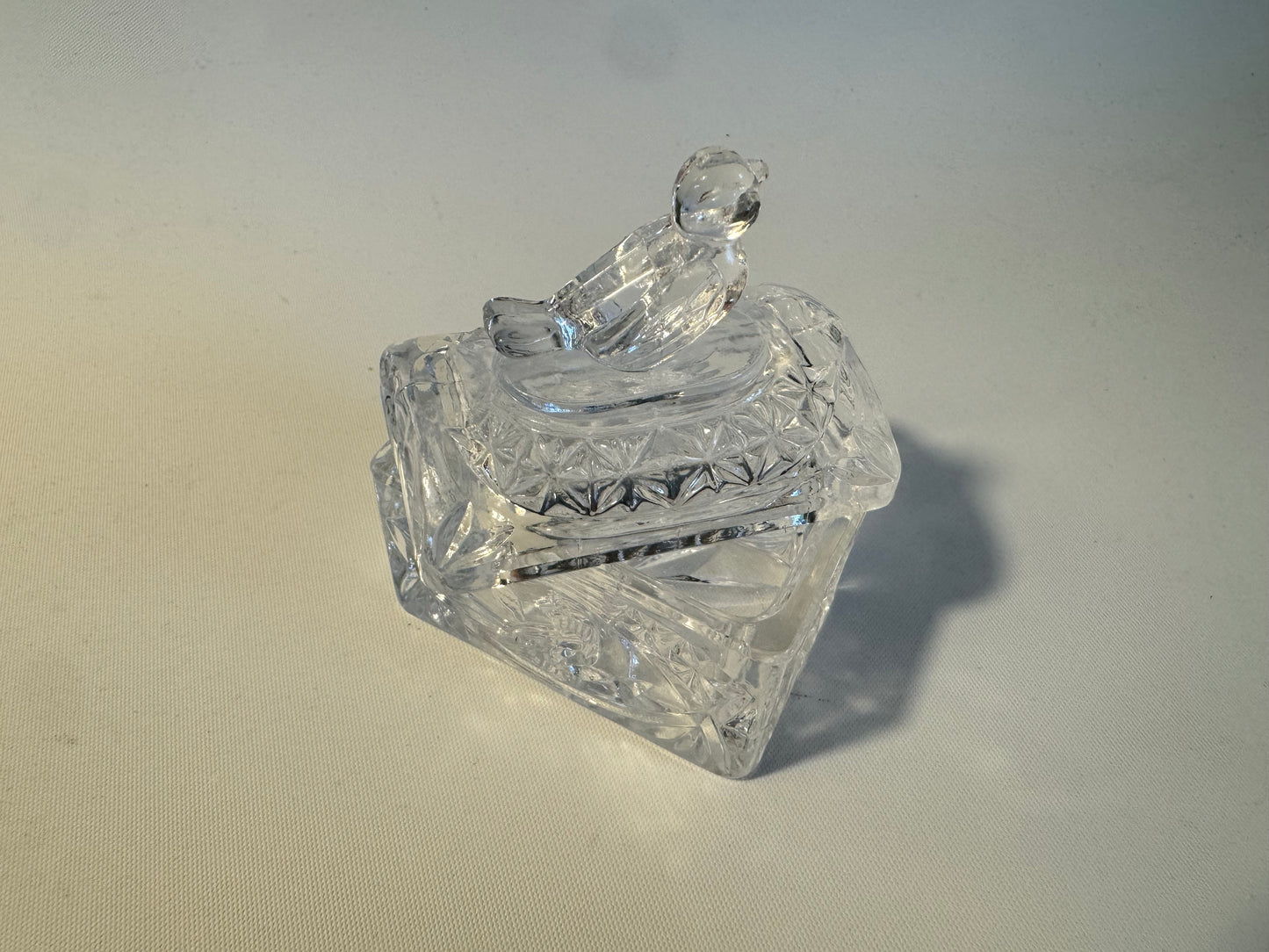 Hofbauer Glass Bird Mini Jewellery Box | West Germany | Vintage  Retro Decor |