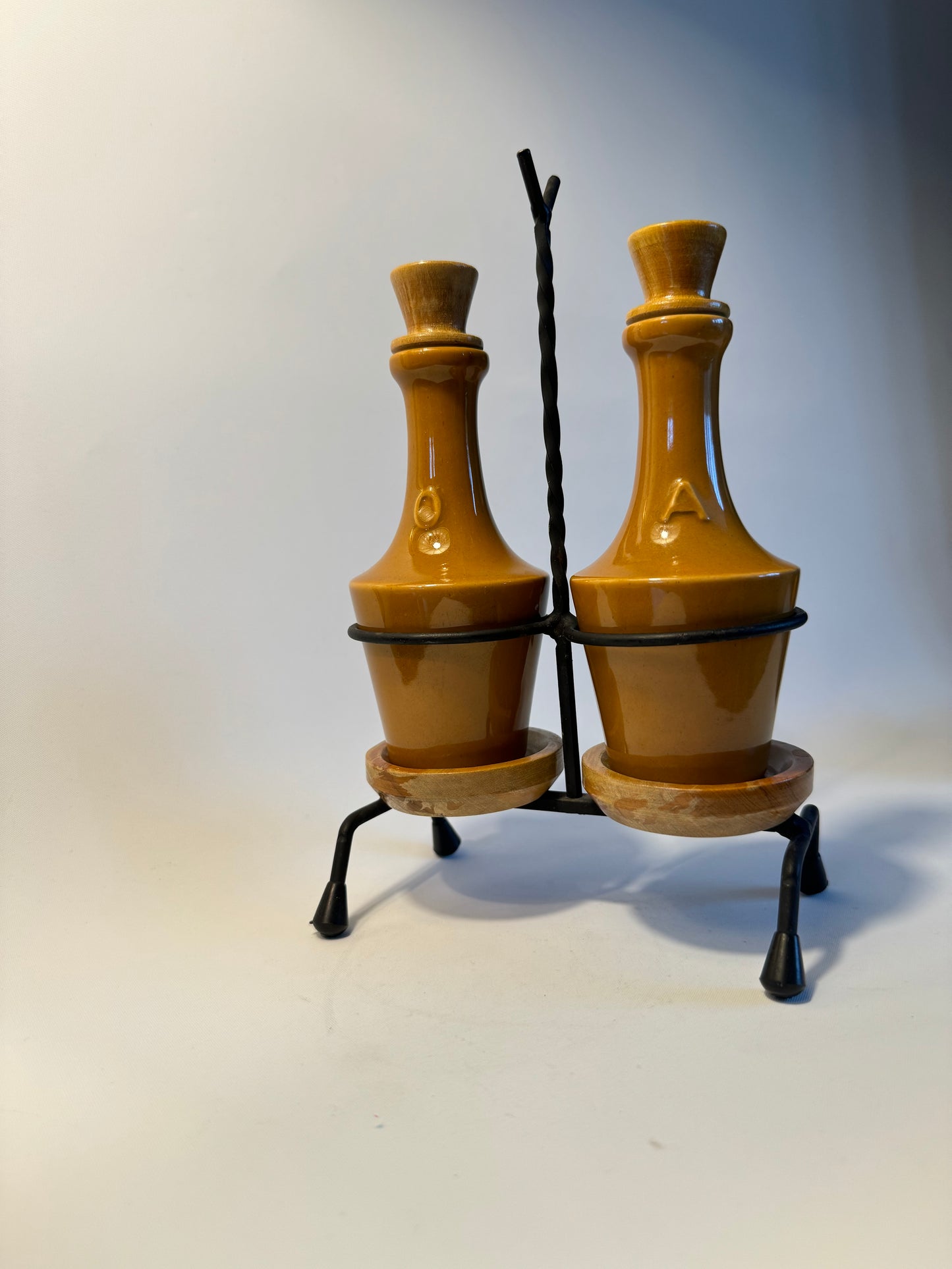 Oil and Vinegar Set | Olio y Aceite | Vintage Retro | Dinner Party |