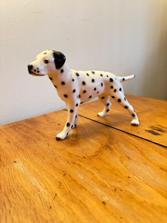 Ceramic Dalmatian Dog Figure | Decorative Ornament | Vintage/Retro Decor |
