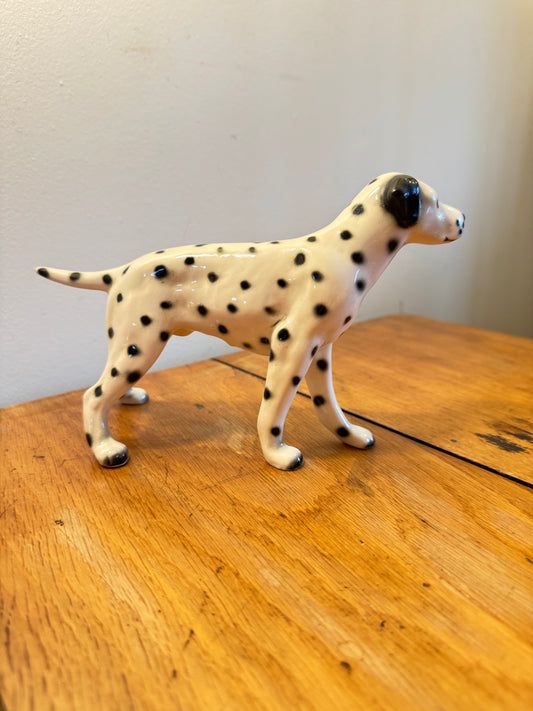 Ceramic Dalmatian Dog Figure | Decorative Ornament | Vintage/Retro Decor |