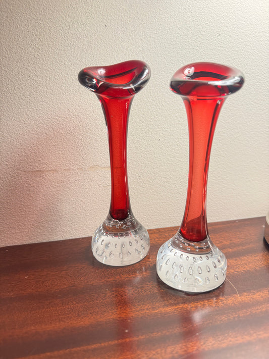 Aseda Bone Vase with Bubble Base | Posy Bud Vase | Vintage Retro Home Decor |