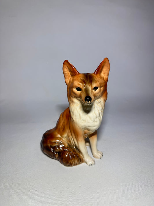 Coopercraft Ceramic Sitting Red Fox Ornament | Made in England |