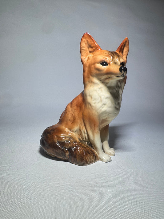 Coopercraft Ceramic Sitting Red Fox Ornament | Made in England |