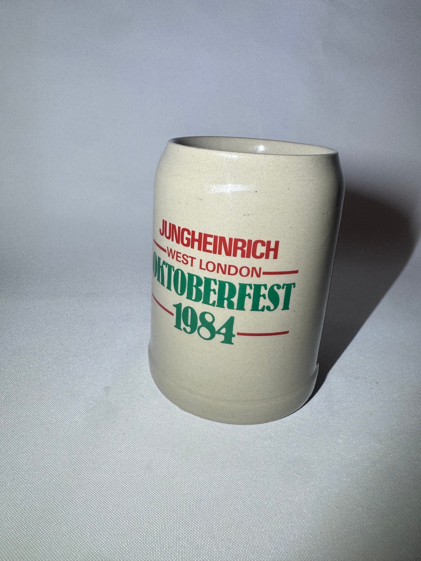 JUNGHEINRICH Oktoberfest West London 1984 Ceramic Beer Stein | West German |