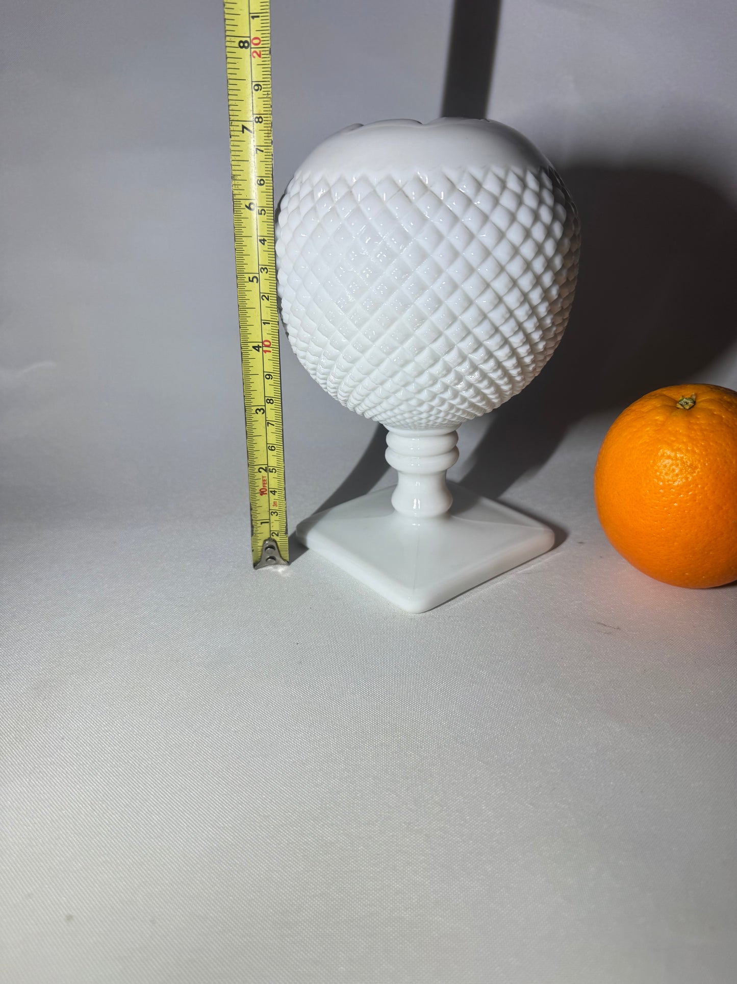 Westmoreland Hobnail Milk Glass Ball Vase with Pedestal Base