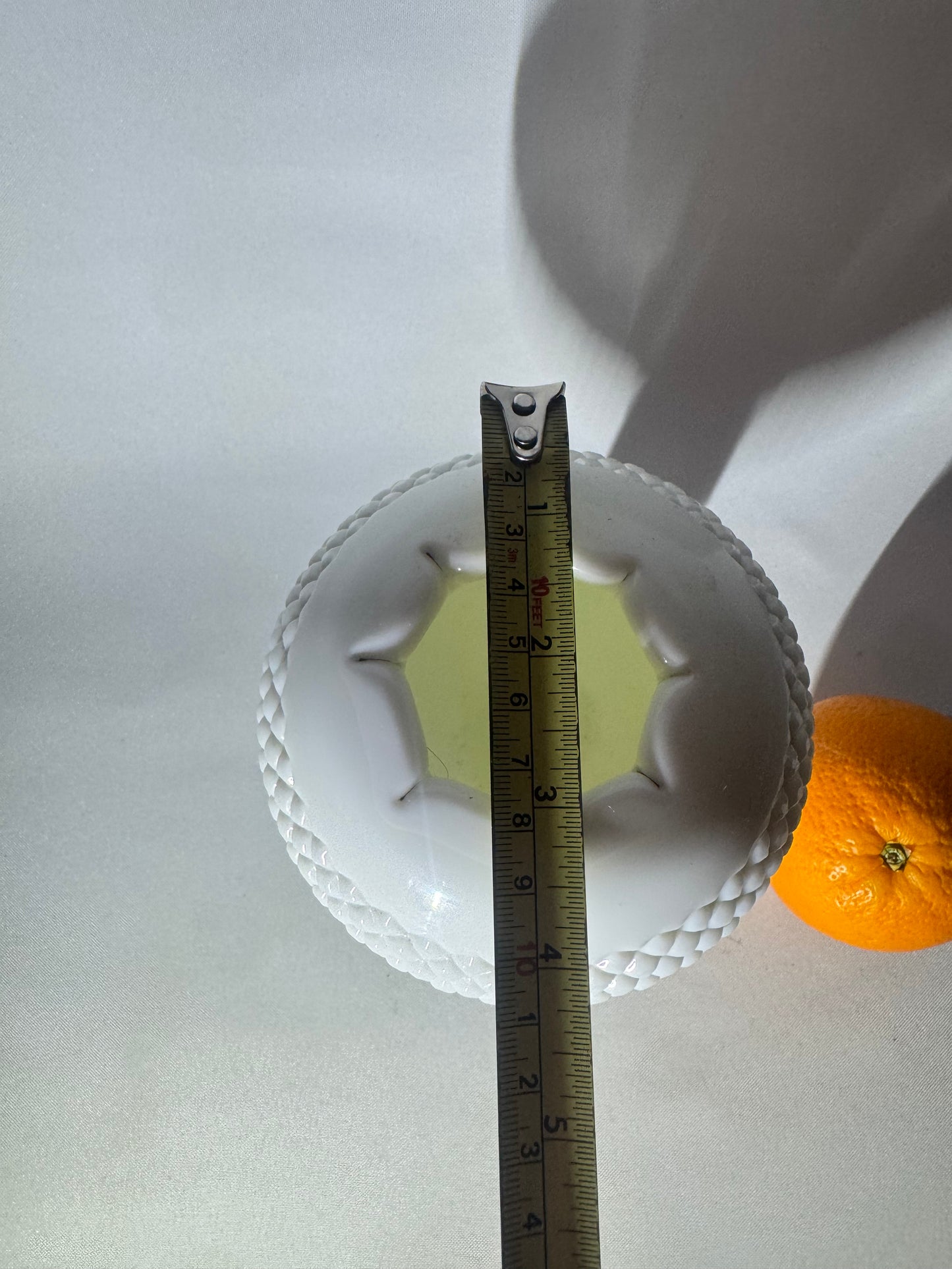 Westmoreland Hobnail Milk Glass Ball Vase with Pedestal Base