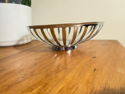 Retro Chrome Fruit Bowl